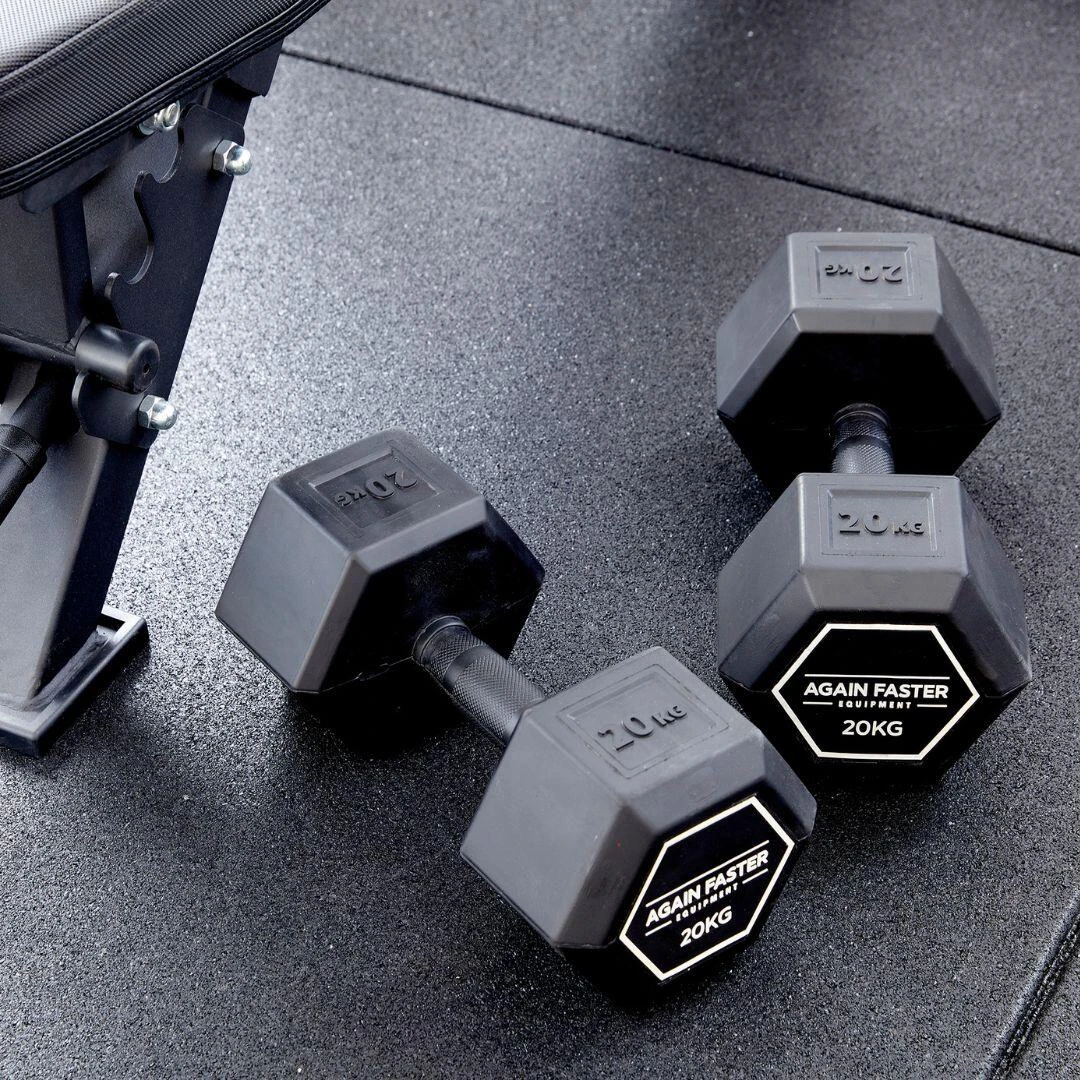 Rubber Hex Dumbbell 20kg (Free Shipping) 4 Rubber Hex Dumbbell 20kg (Free Shipping) - Image 2