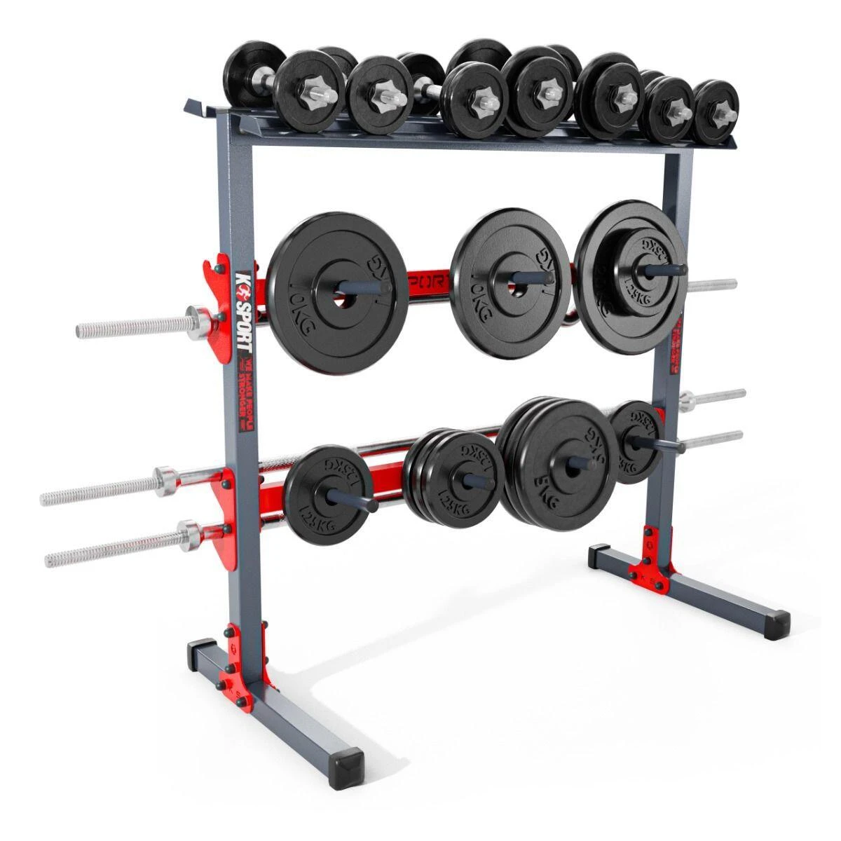 WEIGHT LIFTING STORAGE RACK FOR WEIGHT PLATES DUMBBELLS BARBELLS 4 WEIGHT LIFTING STORAGE RACK FOR WEIGHT PLATES DUMBBELLS BARBELLS - Image 2