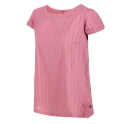 Regatta Womens/Ladies Jaelynn Dobby Cotton TShirt (Pastel Lilac) -Outdoor Climbing Shop kdf33546478669d7a0698286f17061512