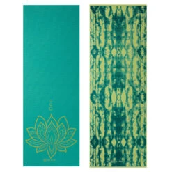 Gaiam Turquoise Premium Reversible Lotus Yoga Mat 6mm