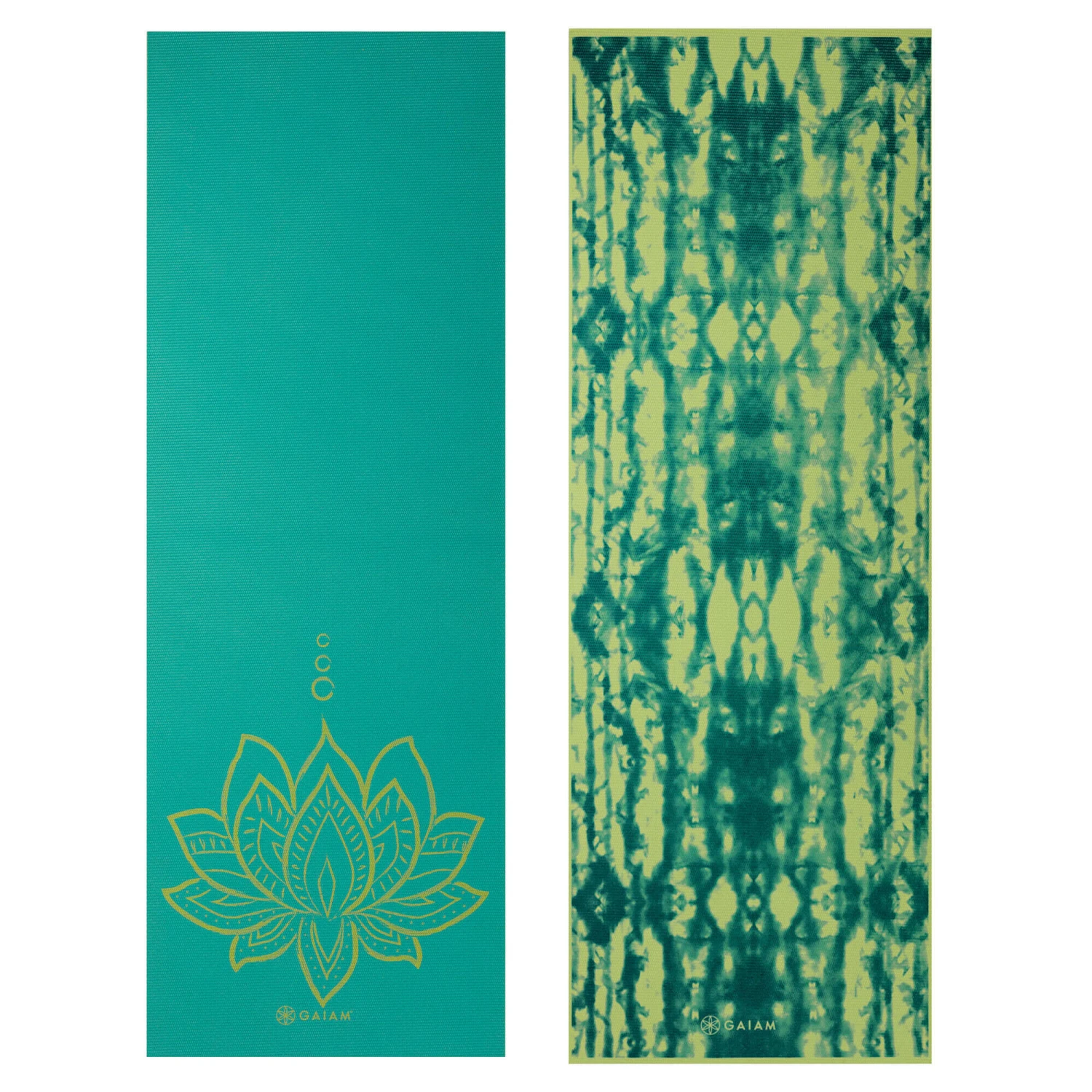 Gaiam Turquoise Premium Reversible Lotus Yoga Mat 6mm 3 Gaiam Turquoise Premium Reversible Lotus Yoga Mat 6mm