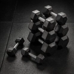 Rubber Coated Hexhead Dumbbells – 10KG (pair) -Outdoor Climbing Shop kf3af6043678a4296f82d2eacb66f6f9e 3