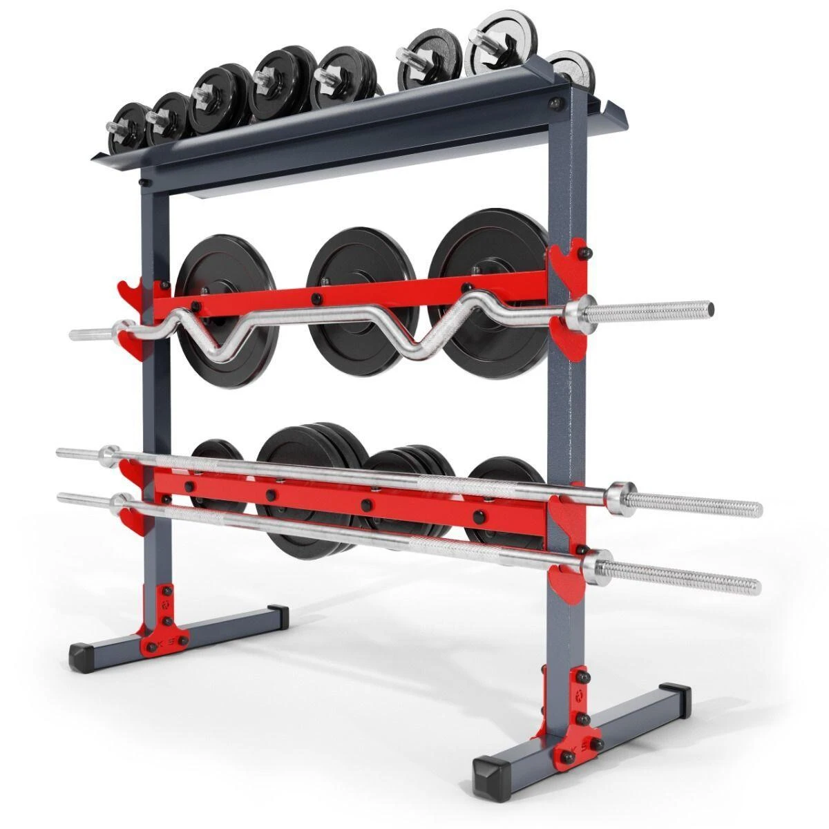 WEIGHT LIFTING STORAGE RACK FOR WEIGHT PLATES DUMBBELLS BARBELLS 5 WEIGHT LIFTING STORAGE RACK FOR WEIGHT PLATES DUMBBELLS BARBELLS - Image 3